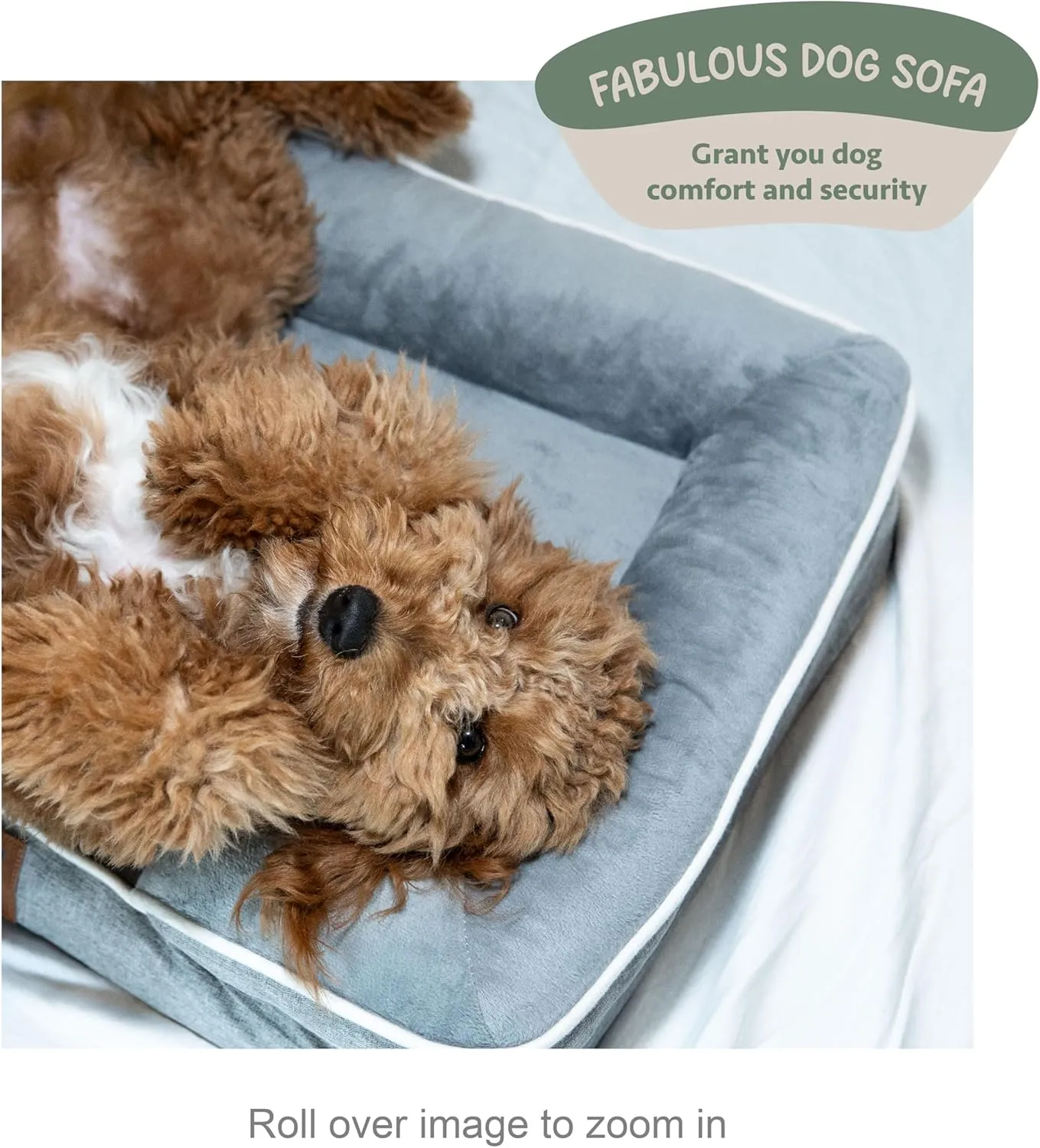 -kit Orthopedic Dog Bed with Blanket - Waterproof - Washable Cover and Memory Foam Dog Bed - Cama para Perros Small Size Gray.