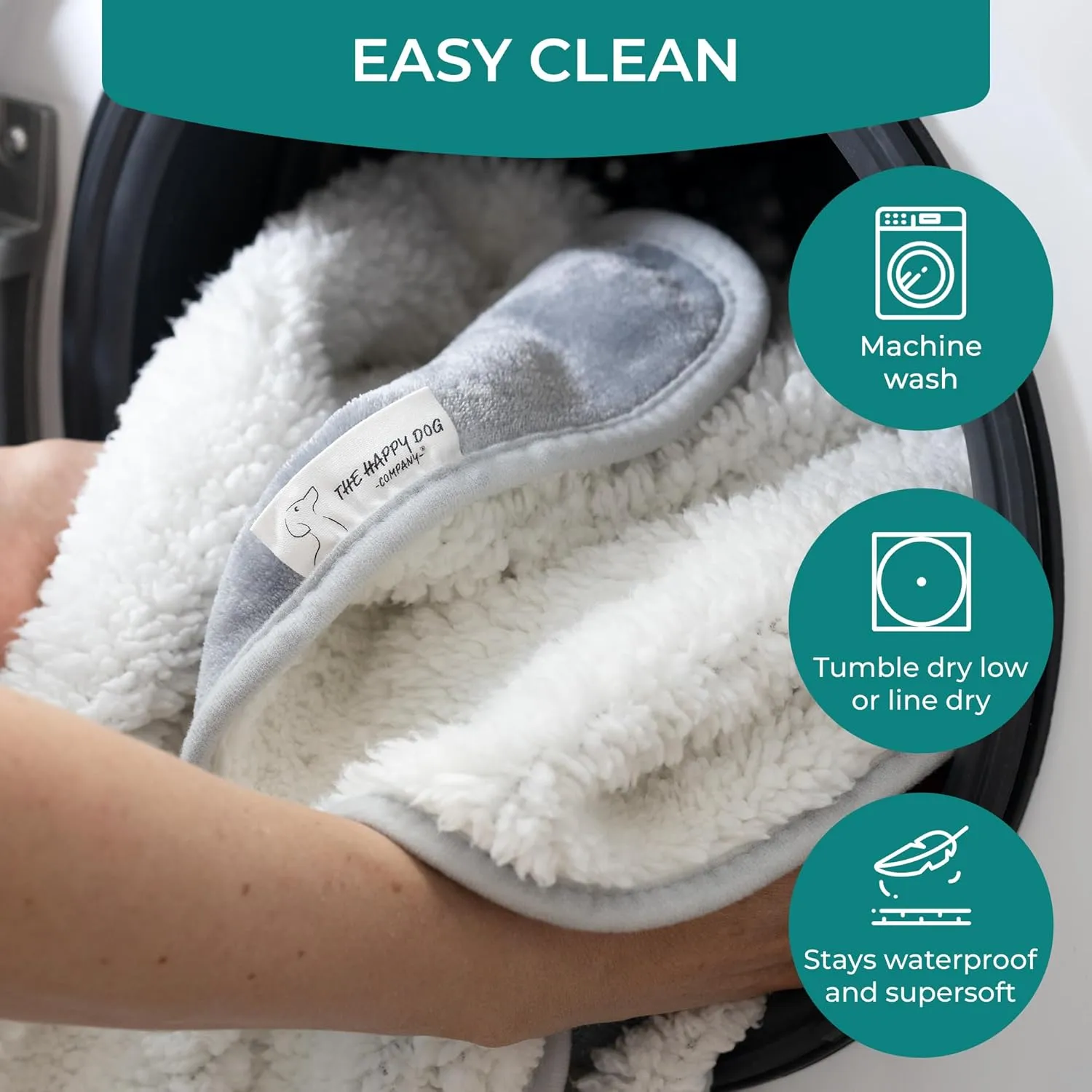 100% Waterproof Dog Blankets for Large Dogs  Soft Fleece, Washable Pet Throw for Couch, Car, Bed & Furniture Protection, Soft Fluffy Reversible Blanket, 39x47, Gray/White