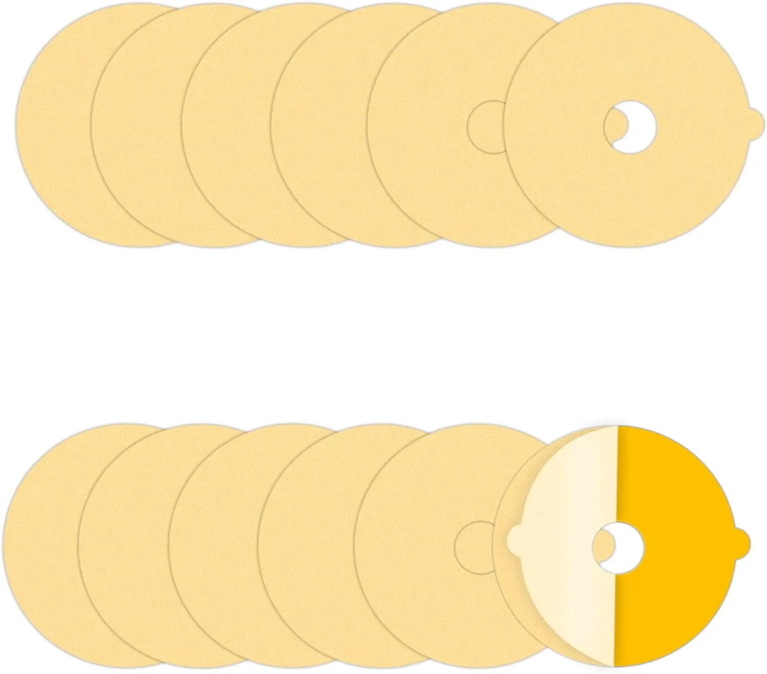 12 Pcs Flea Trap Refill Discs 6" Replacement Glue Boards with Hole for Flea Traps for Inside Your Home, Sticky Pads for Fleas, Bugs, Flies, Mosquitos, etc