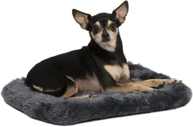 18L-Inch Gray Dog Bed or Cat Bed w/ Comfortable Bolster | Ideal for "Toy" Dog Breeds & Fits an 18-Inch Dog Crate | Easy Maintenance Machine Wash & Dry | 1-Year Warranty