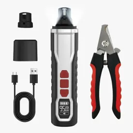 5-Speed Dog Nail GrinderSuper Quiet Rechargeable Electric Dog Nail Trimmer Painless Paws Grooming Duty Pet Nail Grinder for Dogs/Cats/Birds/Large Medium Small Animals