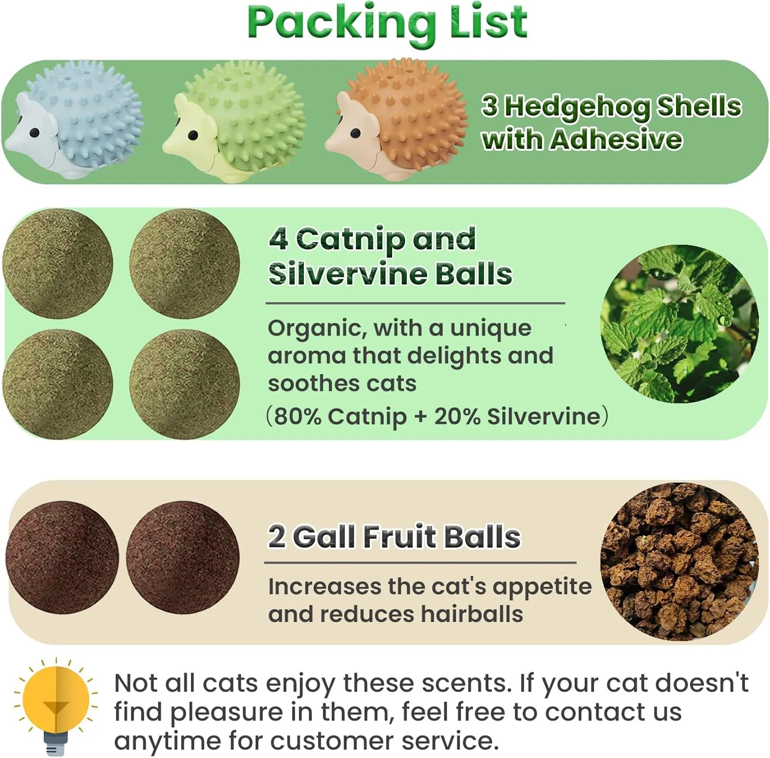6 Pcs Catnip Ball Toys, Lickable Roller Cat Treat Balls That Stick on Wall, Edible Refillable Catnip Toys for Cats, Healthy Teeth Cleaning Dental Cat Toys for Indoor Cats, 3 Shells 6 Balls