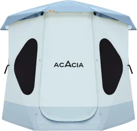 ACACIA Camping Tent, Pop Up Camping Tent with 8 Windows and Footprint, Waterproof Windproof Easy Setup Hub Tent for Family Camping, Hiking and Glamping