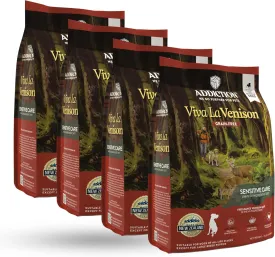 Addiction Viva La Venison Premium Grain-Free Dry Dog Food - Single Protein & Novel Meat with Probiotics - No Chicken, Beef, or Turkey - Ideal for All Dogs & Puppies 4lb - 4 Packs