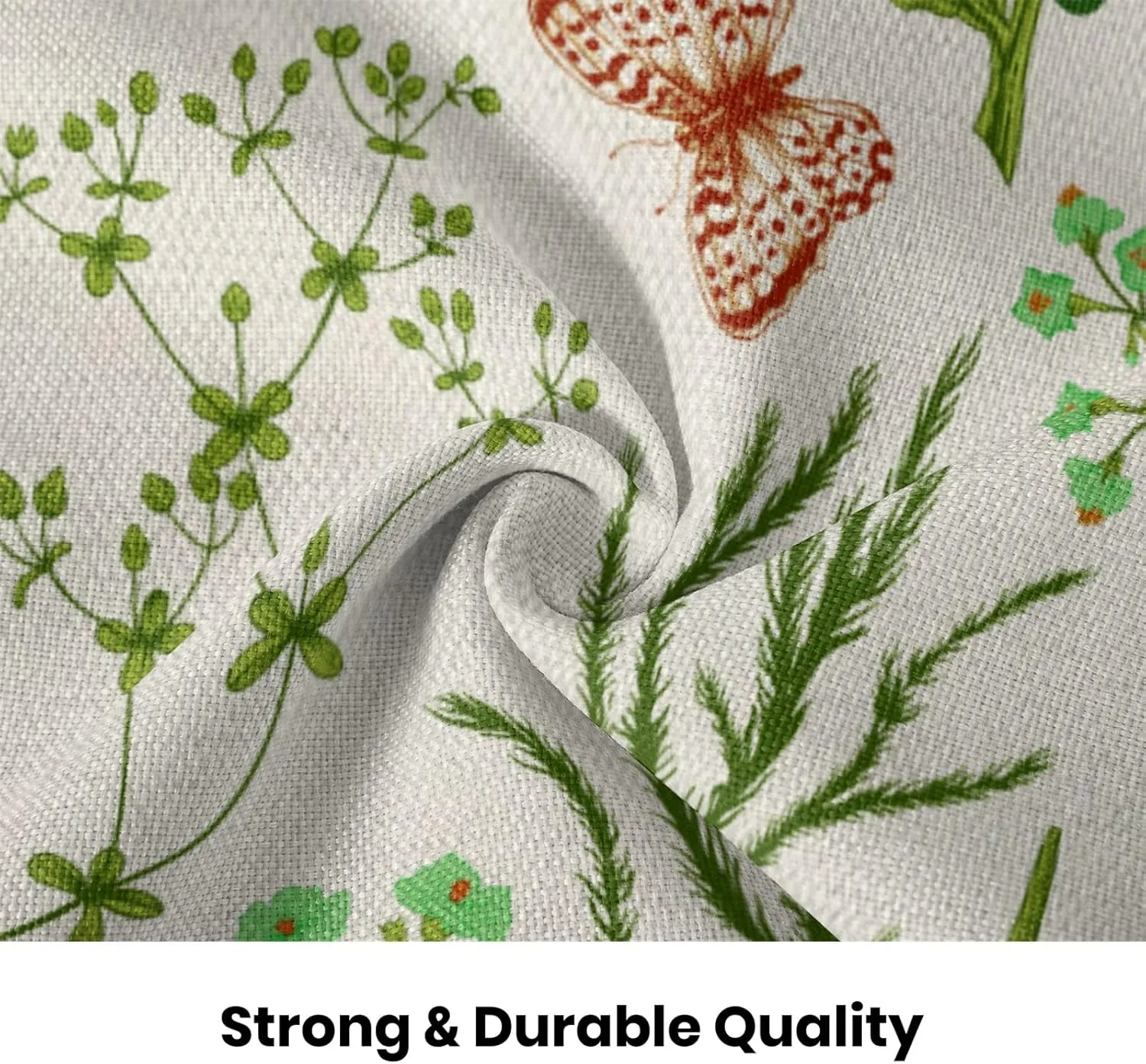 AEIOAE Summer Pillow Covers 18x18 Inch Set of 2,Green Wild Flower Plant Throw Pillows Case,Seasonal Floral Outdoor Decorative Square Linen Farmhouse Decor Cushion Covers for Home Sofa Bed Couch