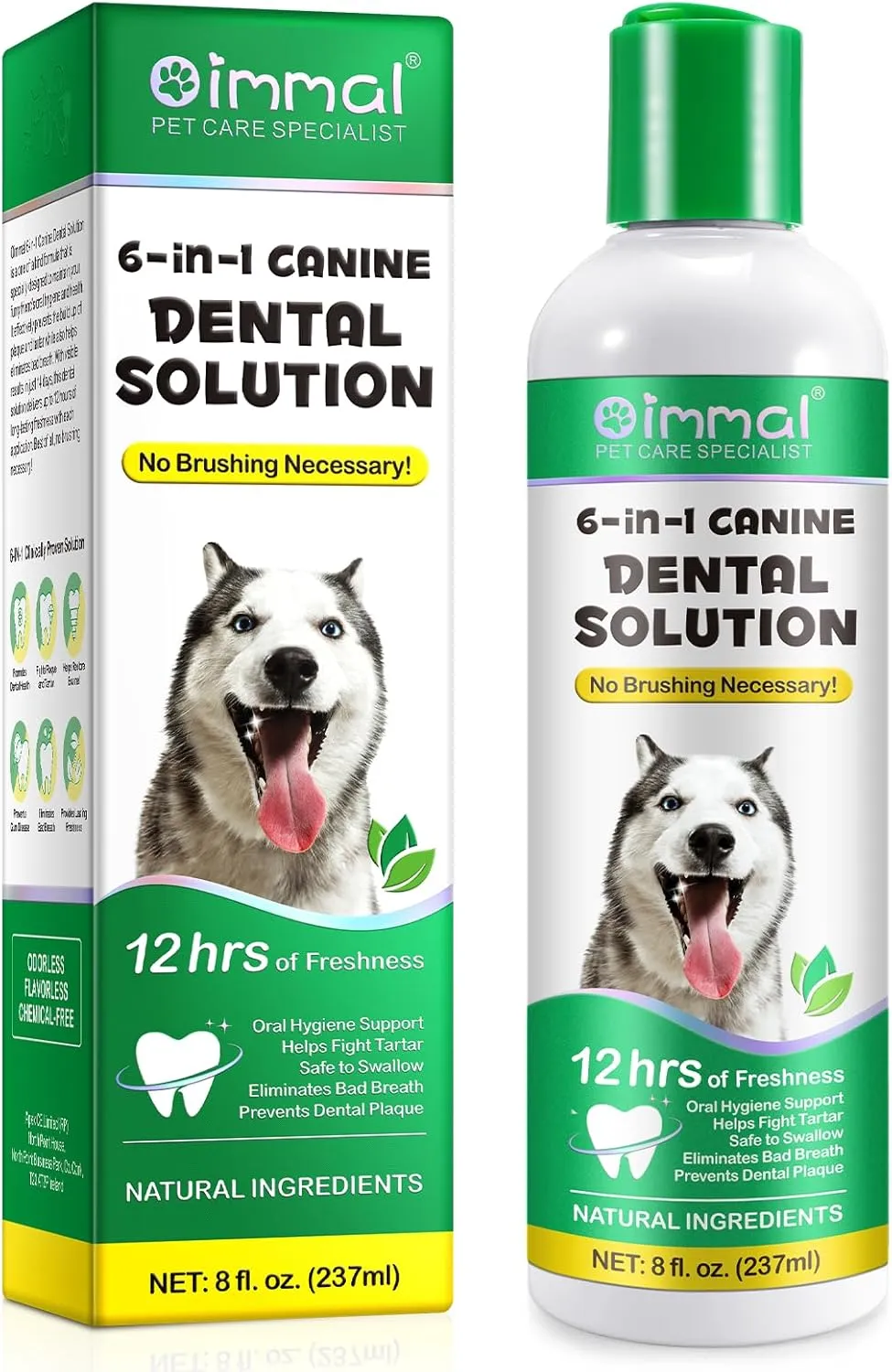 ALIVO Dog Dental Solution, Dog Teeth Cleaning Water - Dog Breath Freshener Water Additive Supports Gum Health, Improve Bad Breath, Plaque and Tartar - Pet Supplies Oral Dental Care for Dogs - 237ml