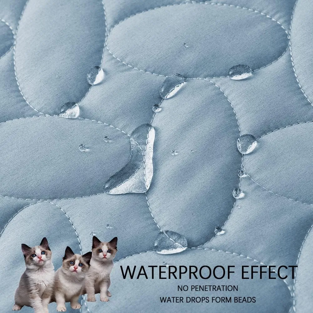 Ameritex Pet Bed Cover Dog Bed Blanket for Sofa and Furniture Waterproof New Pattern Design (30x70 Inch, Light Blue)