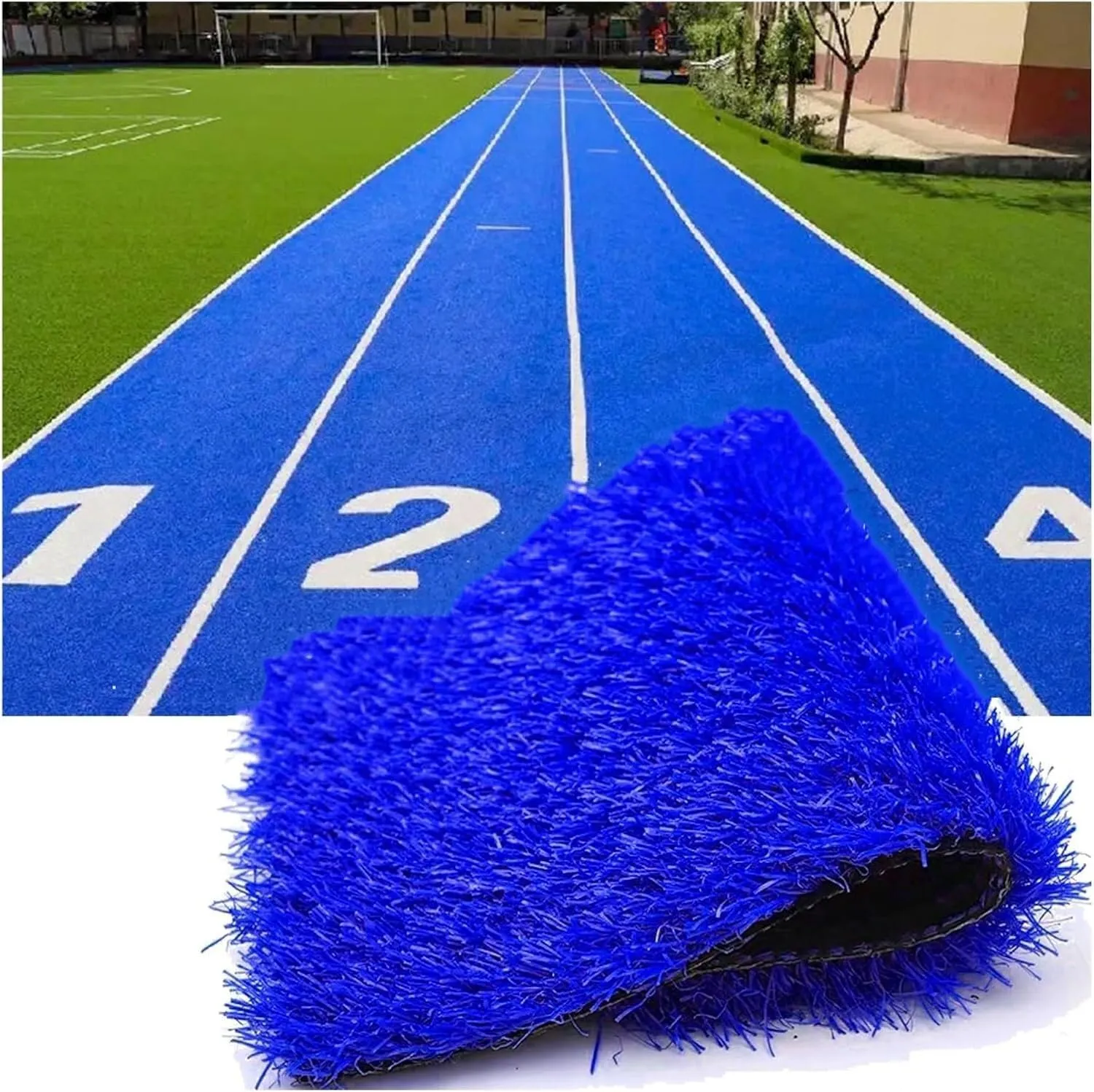 Artificial Grass Breathable Soft Grass Roll with Drainage Holes Dog Grass Mat Lawn Decoration Grass Blanket for Courtyard Landscape