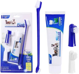 Best Cat Toothbrush & Toothpaste Kit for Minskin Cat, Kittnens and Adult Cats - Natural Ingredients Reduce Plaque, Whiten Teeth, Freshen Breath