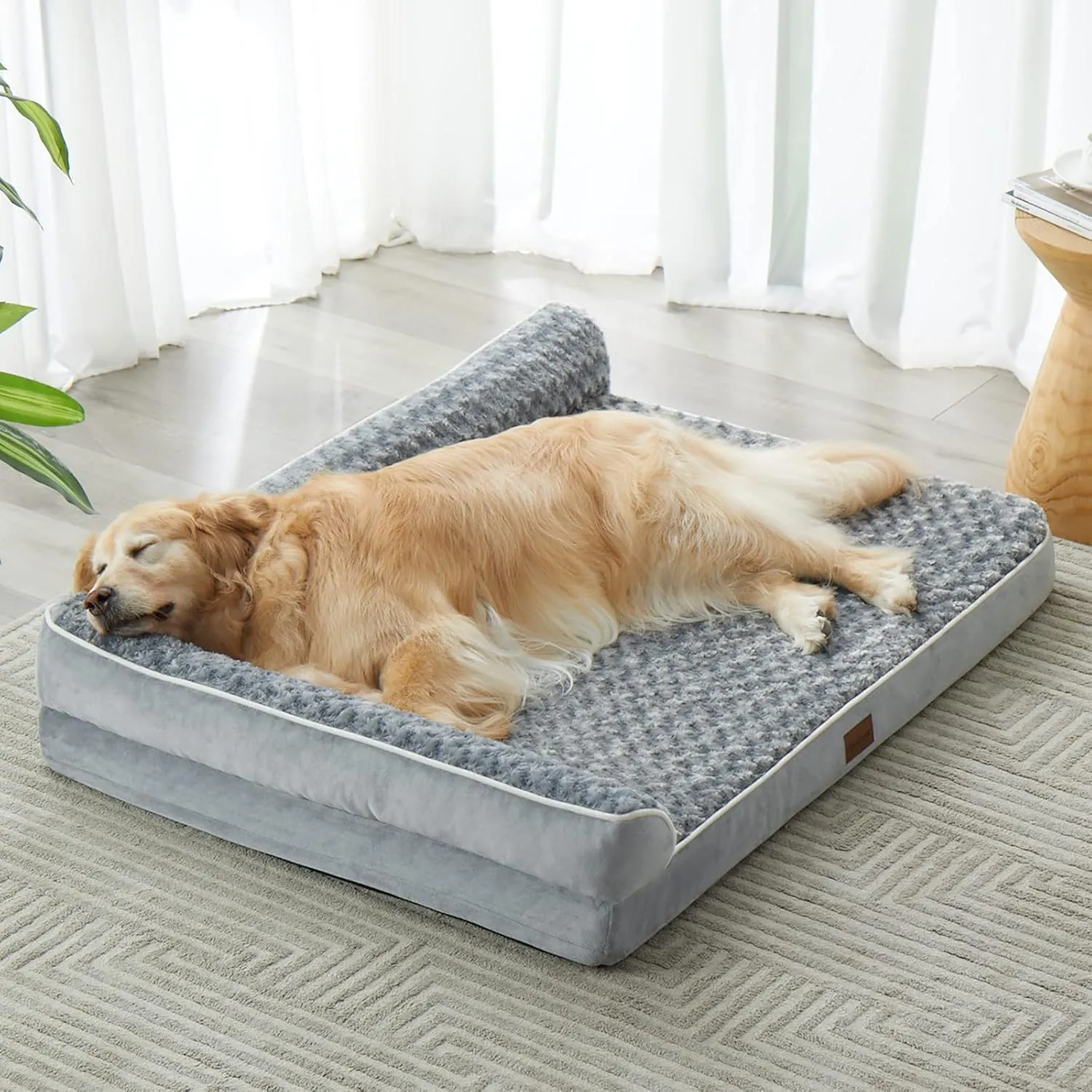 BFPETHOME Orthopedic Dog Bed for Extra Large Dogs-Big Waterproof Sofa Dog Bed with Removable Washable Cover, Large Pet Bed with Waterproof Lining and Nonskid Bottom,Pet Bed for Large Dogs