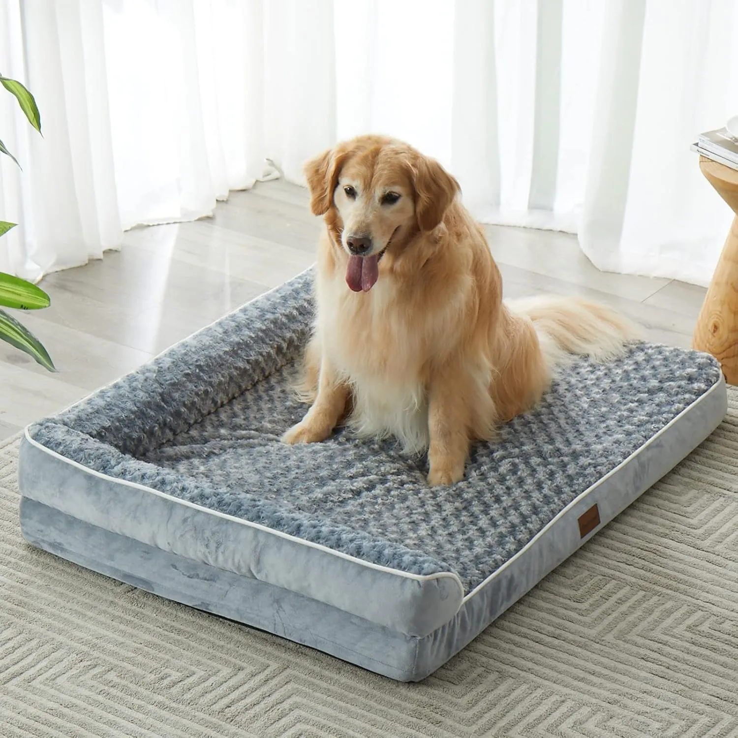 BFPETHOME Orthopedic Dog Bed for Extra Large Dogs-Big Waterproof Sofa Dog Bed with Removable Washable Cover, Large Pet Bed with Waterproof Lining and Nonskid Bottom,Pet Bed for Large Dogs