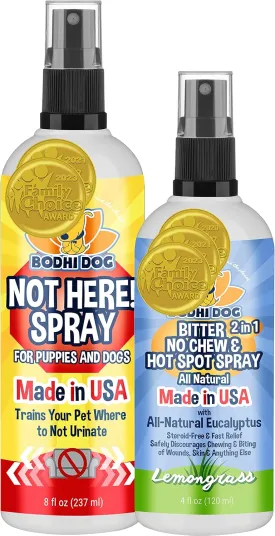 Bodhi Dog Not Here Spray 8oz   Bitter 2 in 1 No Chew 4oz Bundle