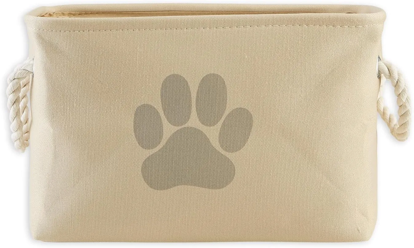 Bone Dry Pet Storage Collection Collapsible Bin, Small Rectangle, Taupe