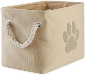 Bone Dry Pet Storage Collection Collapsible Bin, Small Rectangle, Taupe