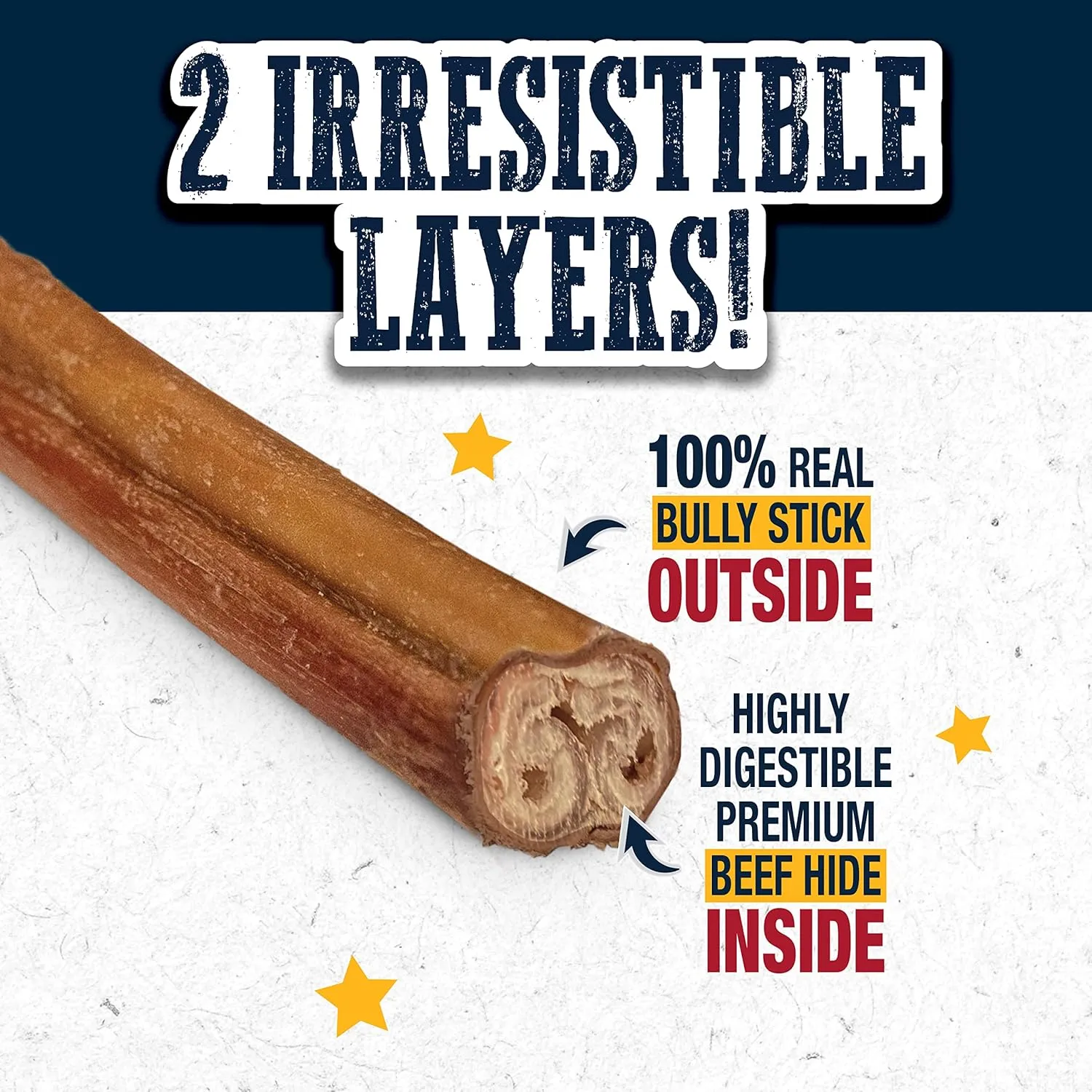 Cadet Bully Hide Sticks for Small Dogs, All-Natural Beef Pizzle, Limited-Ingredient Long-Lasting Dog Chews for Aggressive Chewers, 9 Count