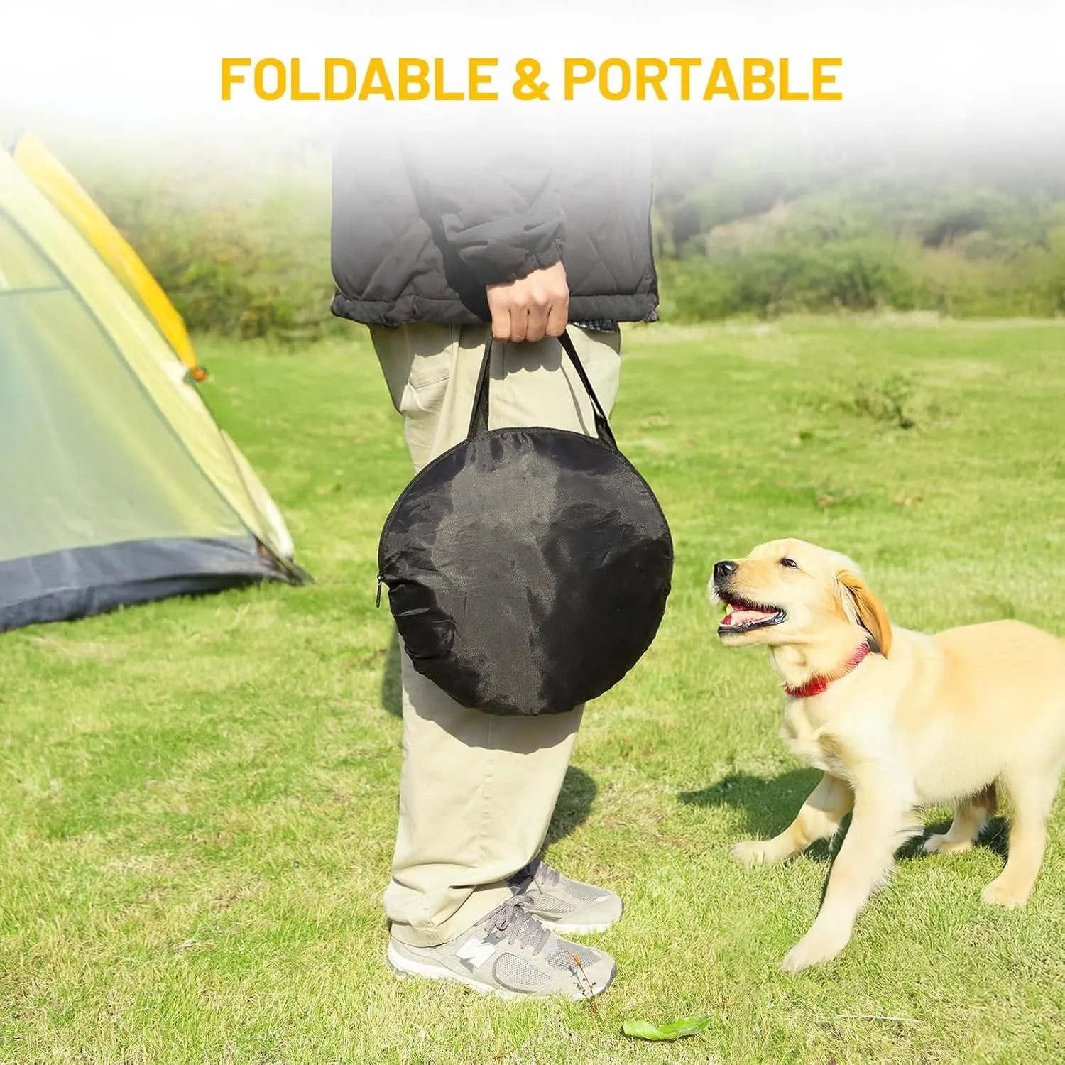 Cat Dog Playpen, Puppy Kitten Pet Playpen Indoor/Outdoor,Portable Soft Pop Up Dog Kennel Crate with Zipper Cover Door/Carrying Case