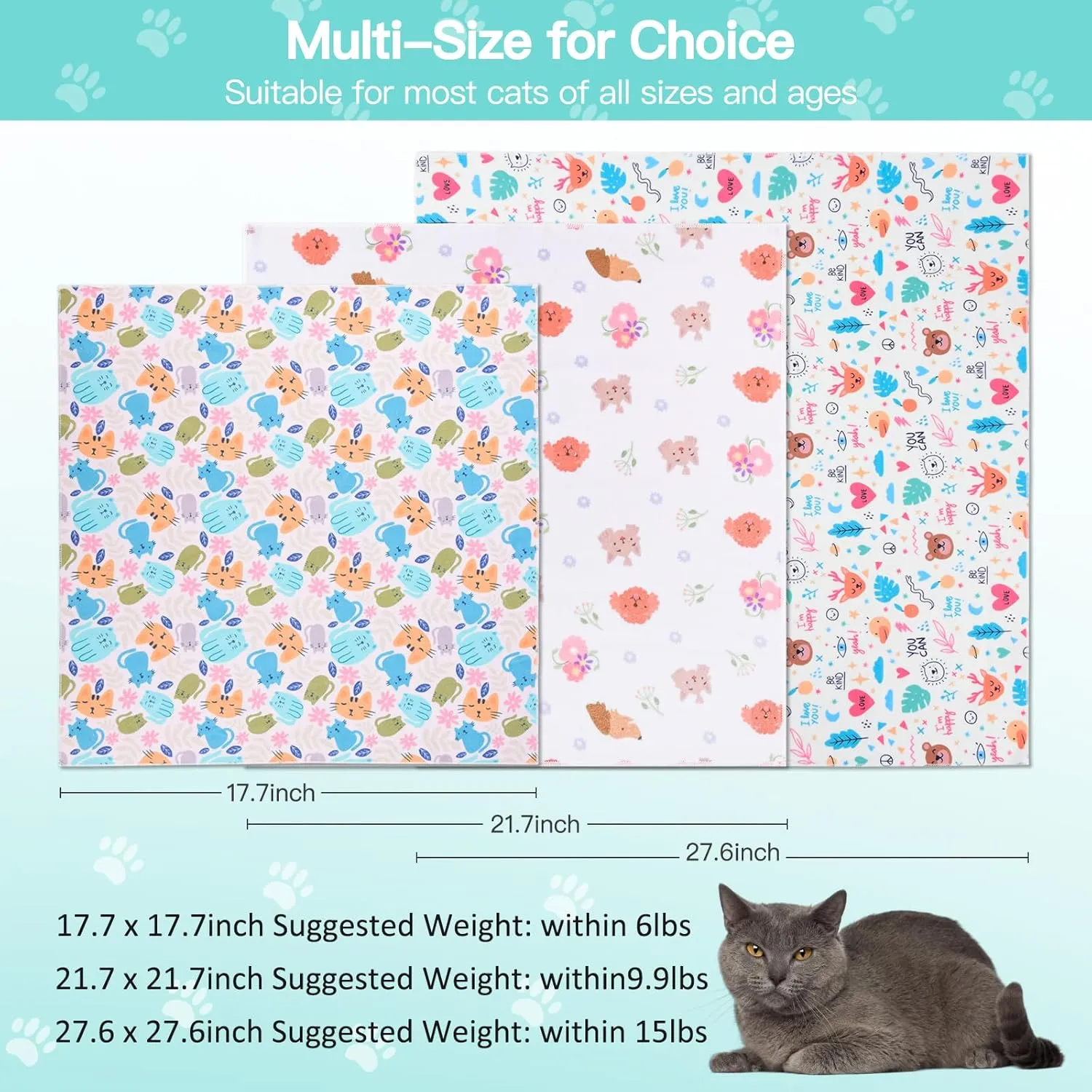 Cat Grooming Wrap, Cat Wrap for Cutting Nails, Self-Adherent Fabric Wrap for Cats, Cat Burrito Wrap Anti-Scratch, Anti-Escape, Multifunctional Swaddle Wrap Pet Tool (Orange Kitten, X Large)