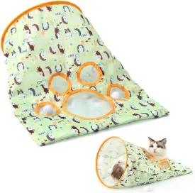 Cat Sack Hide & Seek Tunnel Bags - Interactive Cat Toy with Plush Ball & Crinkle Paper