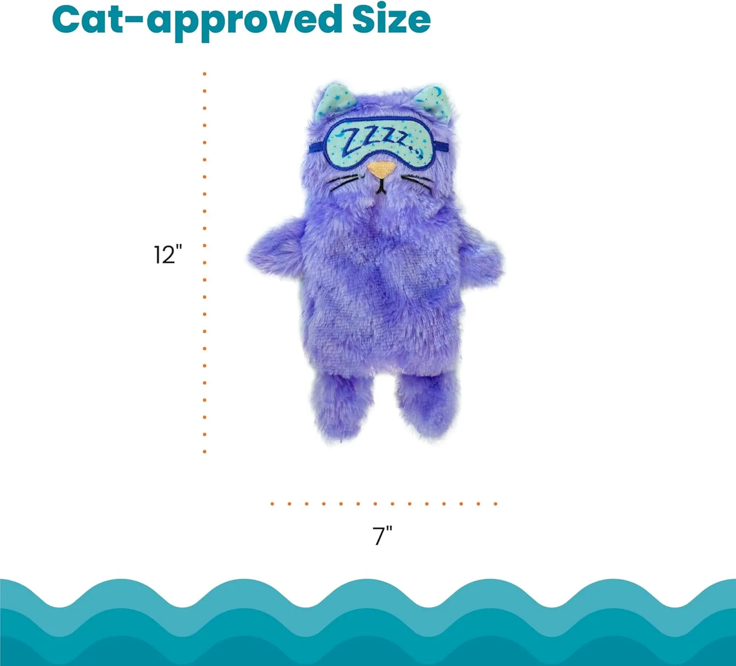 Catstages Purr Pillow Kitty Calming Cat Toy with Touch-Activated Purring and Soft Plush, Purple - Helps Reduce Stress & Provide Anxiety Relief for Cats, X-Large