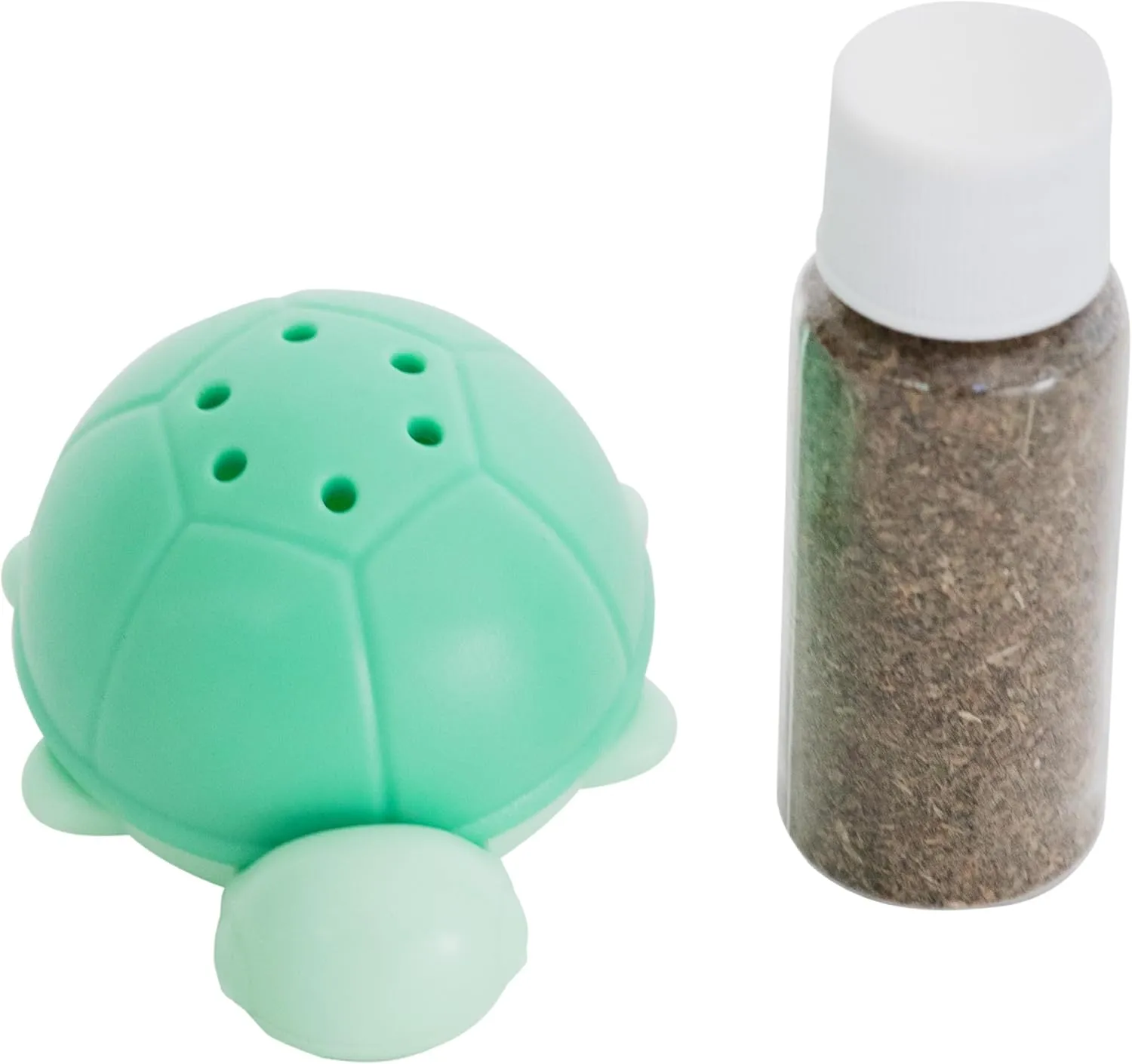 Catstages Wobble Turtle Cat Toy, Refillable Catnip Diffuser Wobble Toy for Cats, Interactive Rolling Enrichment, Green