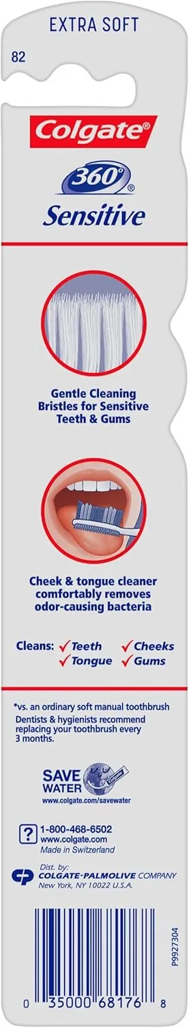 Colgate 360 Enamel Health Extra Soft Toothbrush for Sensitive Teeth