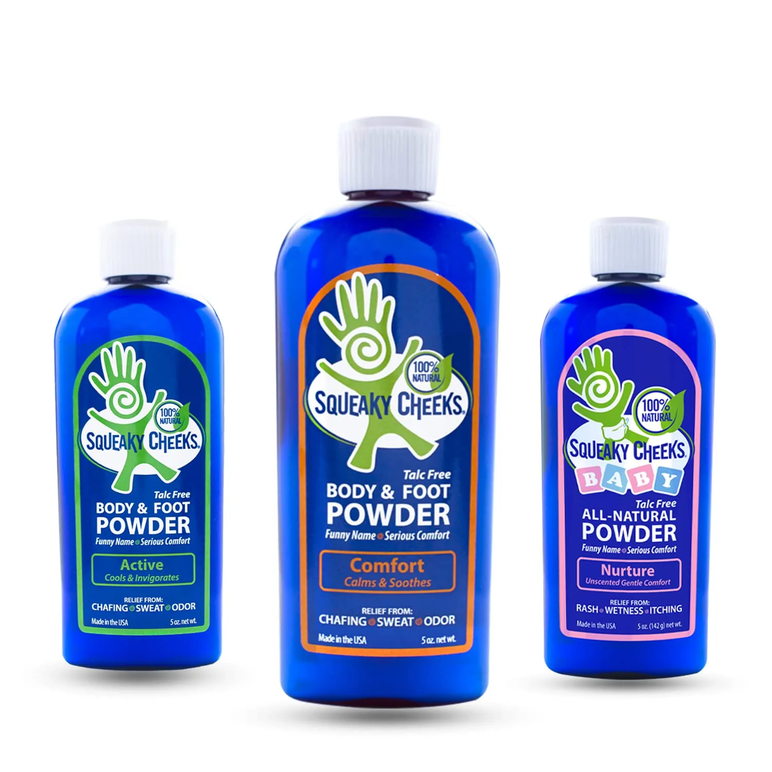 Cooling Body and Foot Powder (5oz) 2 Pack | Talc-Free and All Natural Powder | Active Formula | Minty Fresh Scent With Essential Oils | Relief From Chafing Sweat and Odor