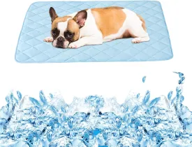 DELIFUR Dog Cooling Blanket - Lightweight Dog Self Cooling Mat Bed Cover for Summer for Medium Large Dogs Throw Blanket for Kennel Sofa Couch Washable (M: 39.4"x27.5")