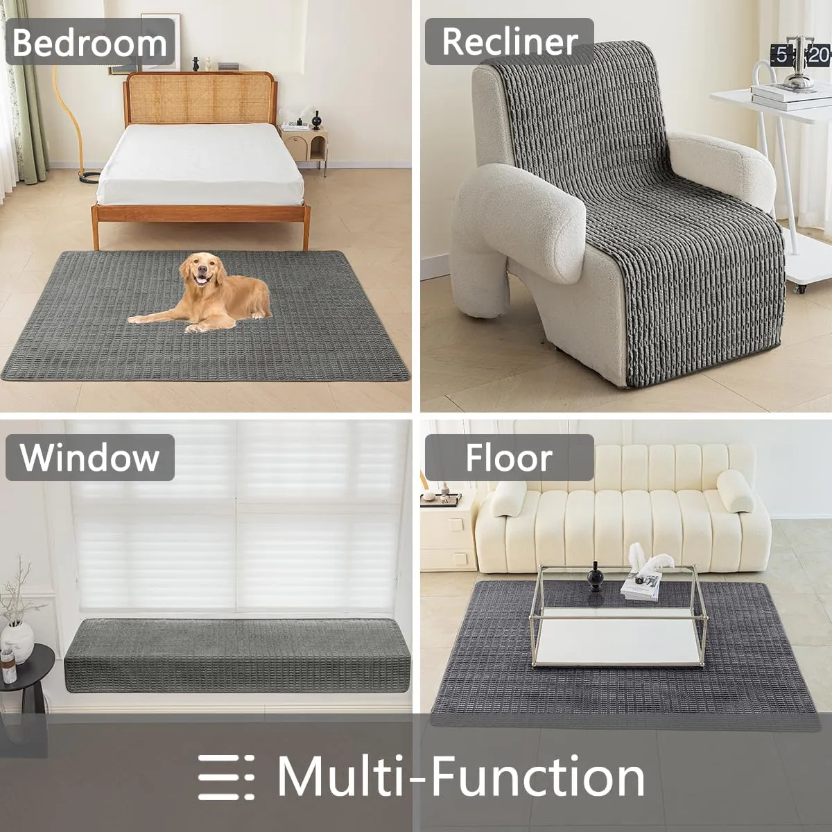 Dog Bed Cover Sofa Protector,Anti Slip Waterproof Sofa Covers for Living Room Couch Covers,Sofa Mat,Seat Cover,Dog Mat,Pet Pad for Furniture 1 Piece (60x82 inch, Dark Grey)