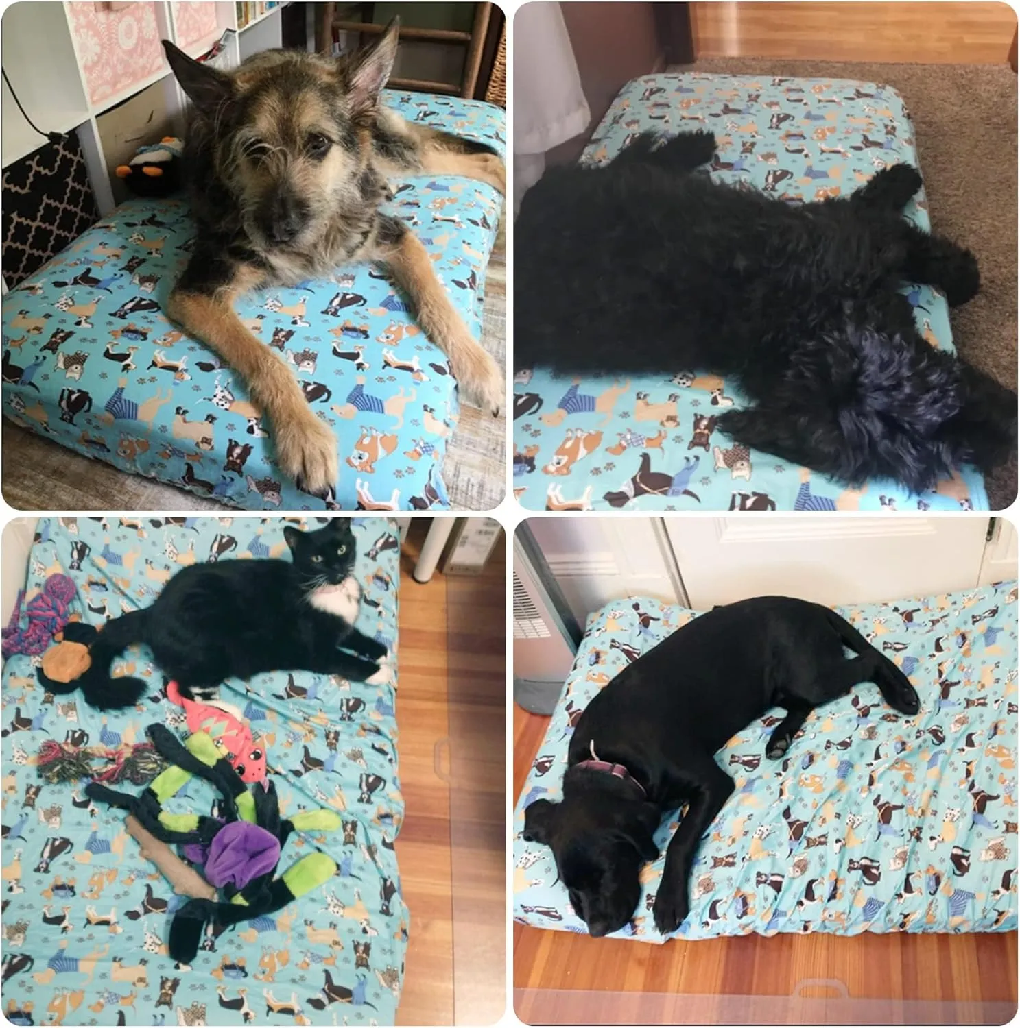 Dog Bed Cover-Washable Dog Bed Cover, Dog Bed Replacement Cover,Cotton Waterproof Warm Dog Mattress Cover,Bed Cover for Dog/Cat 58x28 Inches-Easy to Remove