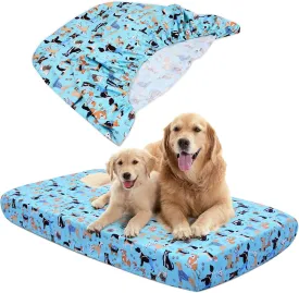 Dog Bed Cover-Washable Dog Bed Cover, Dog Bed Replacement Cover,Cotton Waterproof Warm Dog Mattress Cover,Bed Cover for Dog/Cat 58x28 Inches-Easy to Remove