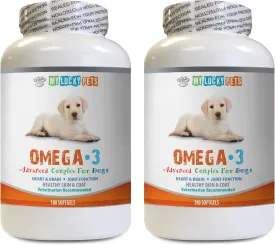 Dog Brain Exercise - Dog Omega 3 Fatty ACIDS - Fish Oil - Best Heart Brain Skin and Joint Health - Vet Recommended - Omega 3 Fatty Acid Supplement for Dogs - 2 Bottles (360 Softgels)