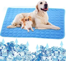 Dog Cooling Mat, Pet Dog Self Cool Pad, Ice Silk Washable Summer Cooled Mat for Dogs Cats, Kennels, Crates and Beds