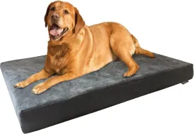 Dogbed4less XL Orthopedic Memory Foam Dog Bed with Machine Washable Cover, Waterproof Lining for Medium to Large Pet, 47X29X4 Pad Fit 48X30 Crate