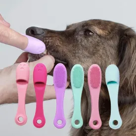E I F E R Silicone Dog & Cat Finger Toothbrush - Ergonomic, Anti-Slip Design, Gentle Dental Care for Small Breeds, Puppies, & Cats - Pack of 6
