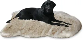 Faux Fur Pet Bed Mat, Thick Luxury Fur Throw Rug, Super Thick Padded with Removable & Washable Cover, Winter Warm Mattress for Dogs and Cats, L/XL