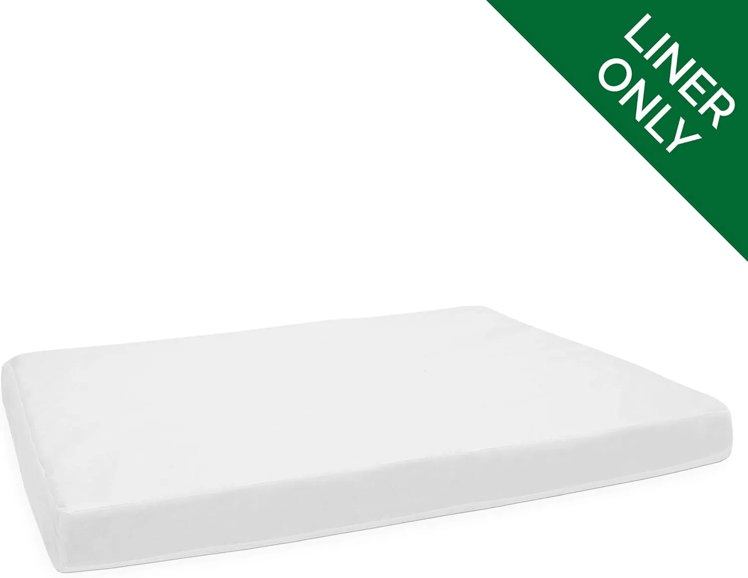 Furhaven Dog Bed Liner Water-Resistant Foam Mattress Protector Cover - White, Jumbo (X-Large)