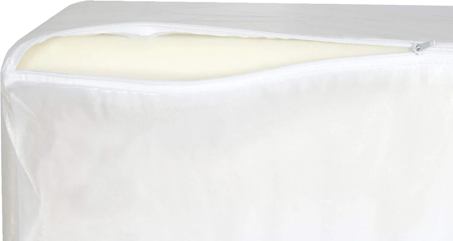 Furhaven Dog Bed Liner Water-Resistant Foam Mattress Protector Cover - White, Jumbo (X-Large)