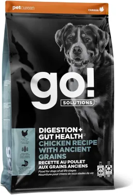 Go! Solutions Digestion   Gut Health, Dry Dog Food, Chicken Recipe with Ancient Grains, 12 lb Bag
