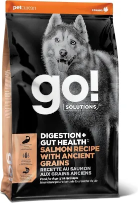 Go! Solutions Digestion   Gut Health, Dry Dog Food, Salmon Recipe with Ancient Grains, 22 lb Bag
