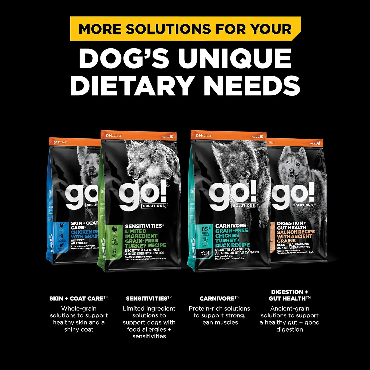 Go! Solutions Weight Management   Joint Care, Grain-Free Dry Dog Food, Chicken Adult and Senior Recipe, 3.5 lb Bag