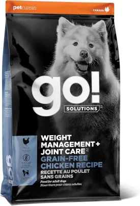 Go! Solutions Weight Management   Joint Care, Grain-Free Dry Dog Food, Chicken Adult and Senior Recipe, 3.5 lb Bag