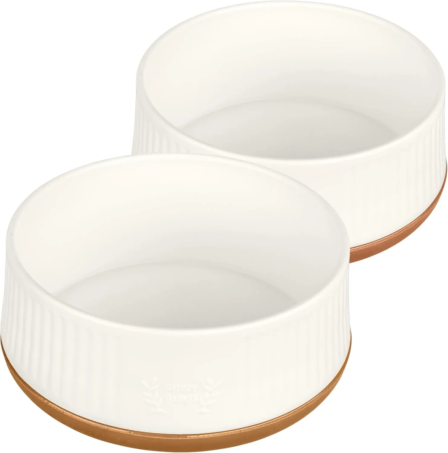 Harry Barker Small Plastic Modern Dog Bowls - 2 Pack