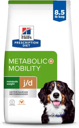 HILL'S PRESCRIPTION DIET Metabolic   Mobility, Weight   j/d Joint Care Chicken Flavor Dry Dog Food, Veterinary Diet, 8.5 lb. Bag