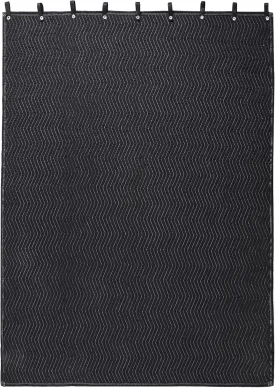 HOMBYS Large Sound Dampening Blanket, 96" x 80" Sound Absorbing Panel with Grommets for Wall Hanging, Noise Reduce Curtains for Recording Studio Use and Basements, 96" x 80", Black