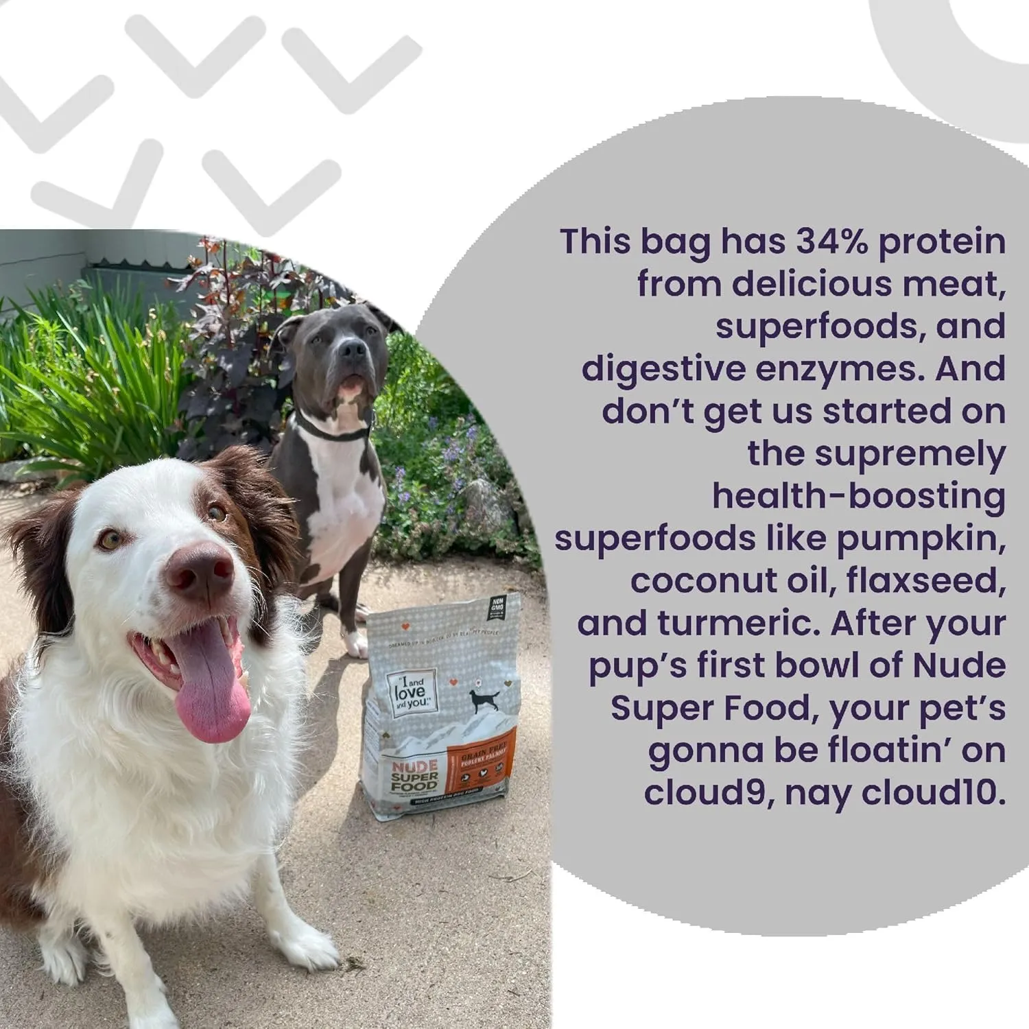 I and love and you Nude Super Food Dry Dog Food - Salmon   Whitefish - Prebiotic   Probiotic, Grain Free, Real Meat, No Fillers, 5lb Bag