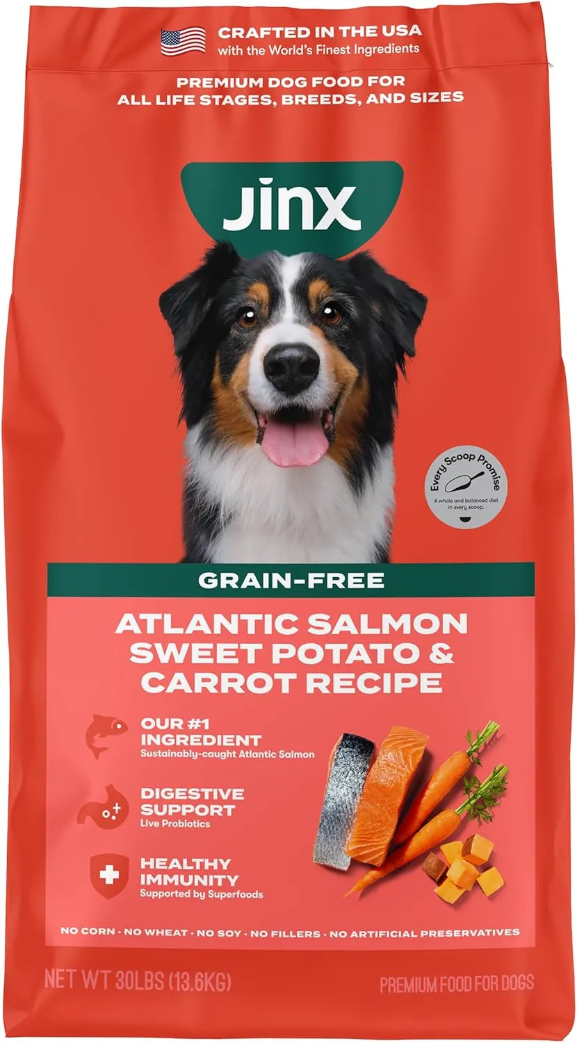 Jinx Salmon, Sweet Potato & Carrot ALS Kibble Dog Dry Food, 30lb Bag