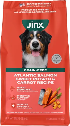 Jinx Salmon, Sweet Potato & Carrot ALS Kibble Dog Dry Food, 30lb Bag