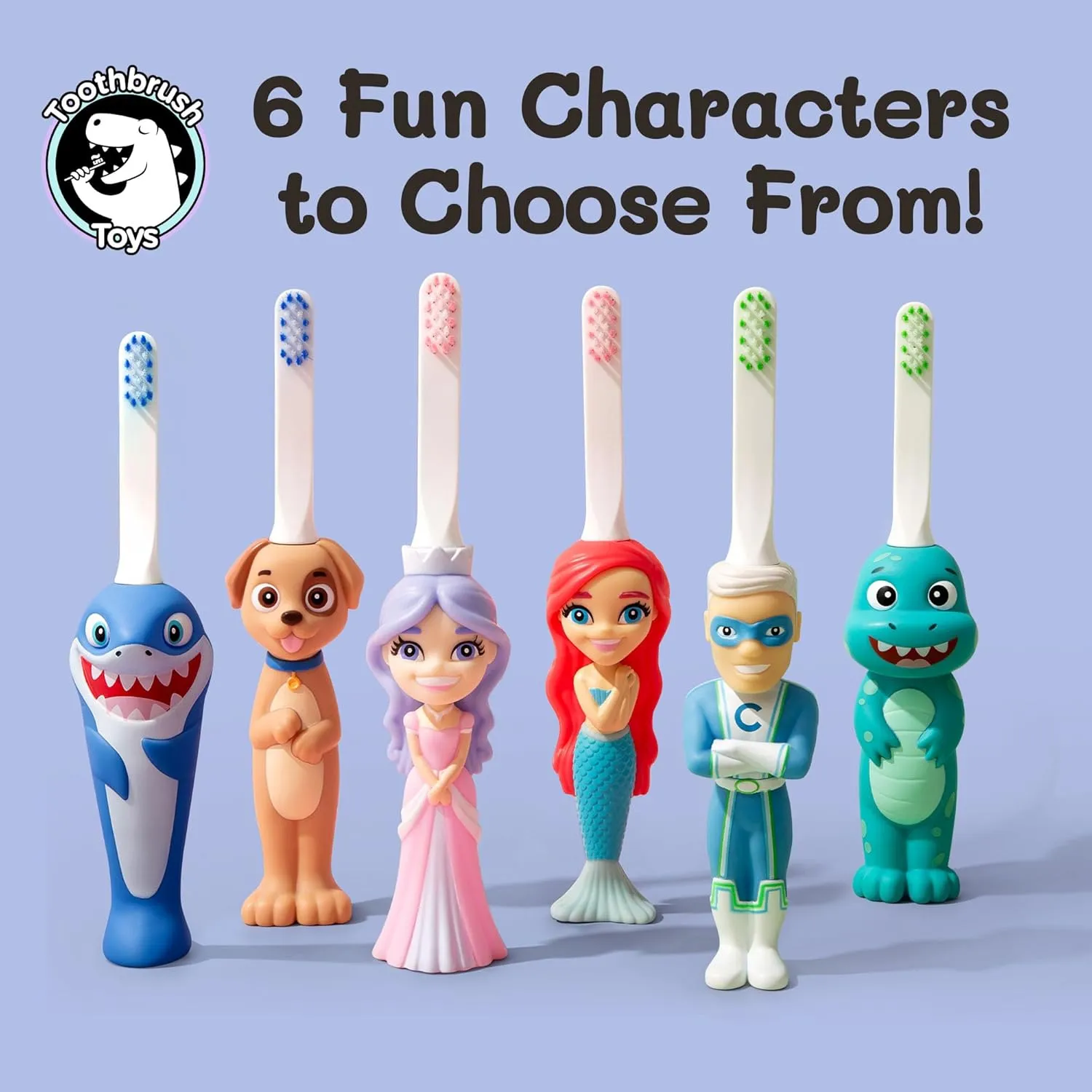 Kids Soft Bristle Dinosaur Toothbrush for Ages 2 , Gentle and Cute Toothbrush for Children with Replaceable Brush Head, Ergonomic Handle Kids Brush for Teeth Care Ideal for Toddlers, Dinosaur Design
