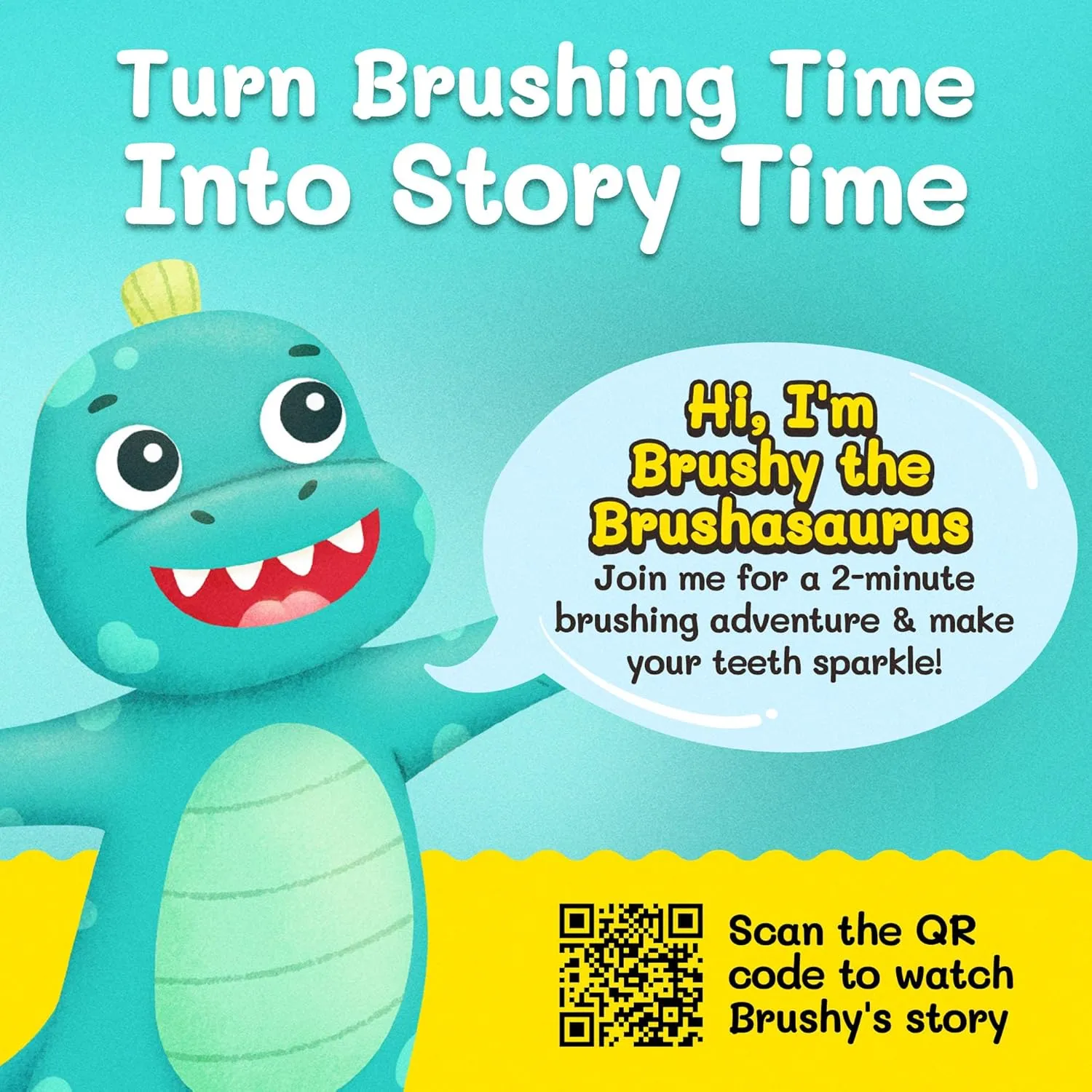 Kids Soft Bristle Dinosaur Toothbrush for Ages 2 , Gentle and Cute Toothbrush for Children with Replaceable Brush Head, Ergonomic Handle Kids Brush for Teeth Care Ideal for Toddlers, Dinosaur Design