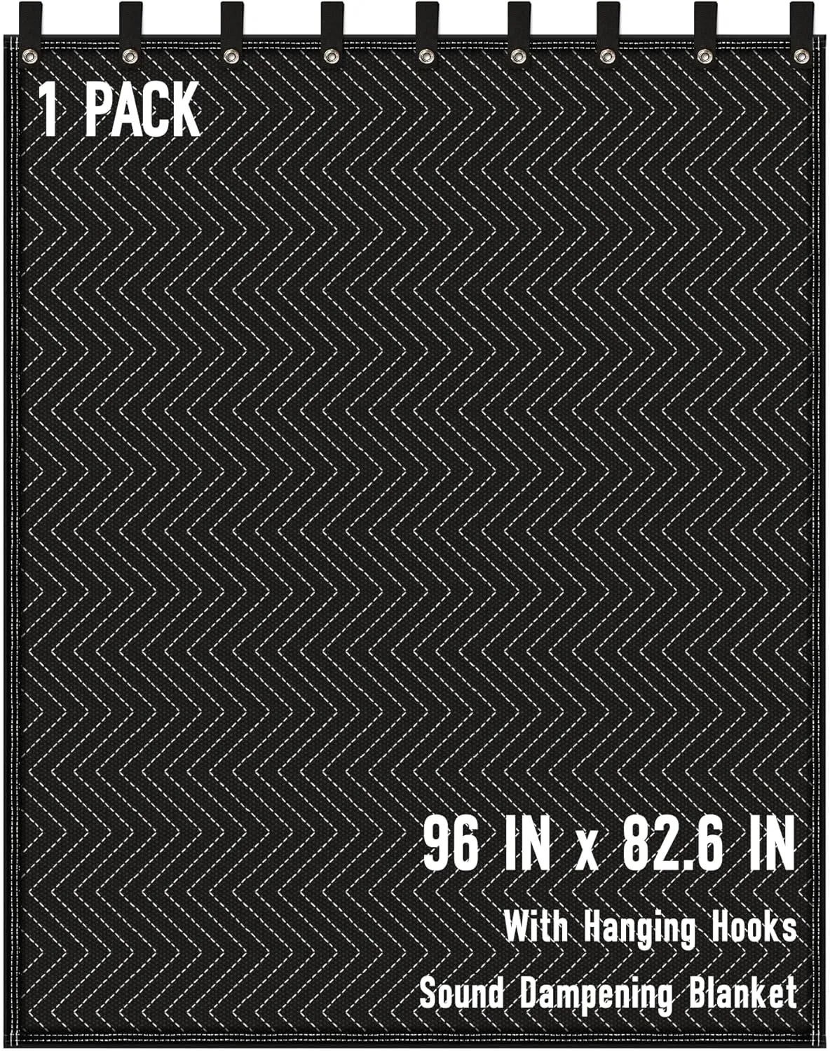 Large Sound Dampening Blanket,96" x 80" Sound Absorbing Studio Blanket,Noise Cancelling Studio Acoustic Blanket Curtain/Light Blocker/Moving Blanket